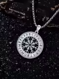 TOUPOP 925 Sterling Silver Zircon Norse Viking Necklace For Men Gifts-0-4