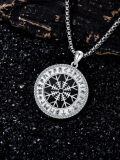 TOUPOP 925 Sterling Silver Zircon Norse Viking Necklace For Men Gifts-0-4