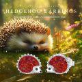 wholesale 925 Sterling Silver Red Opal Hedgehog Stud Earrings - Small and Adorable Animal Jewelry for Women-0-4