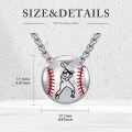 wholesale 925 Sterling Silver Baseball Player Pendant Necklace Sports s for Men & Women-0-5