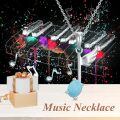 wholesale 925 Sterling Silver Angel Wing Music Note Larimar Pendant Necklace-0-4