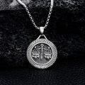 wholesale 925 Sterling Silver Mens Masonic Memento Mori Skull Pendant Norse Viking Jewelry -0-1