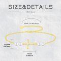 wholesale 10K Gold Moissanite & Pearl Cross Bracelet for Women, Nickel-Free, 8.4-0-2