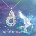 wholesale Sterling Silver Crystal Unicorn Pendant Necklace Gift for Women-0-11