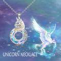 wholesale 925 Sterling Silver Unicorn Pendant Necklace Wholesale With Crystal-0-11