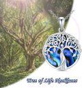 wholesale Celtic Tree Of Life Necklace 925 Sterling Silver Claddagh Tree Of Life Pendant Necklace, Celtic Tree Of Life Urn Necklaces For Ashes Jewelry For Women Men Christmas Anniversary Birthday Mothers Day, 18+2 Inch -0-2