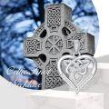 wholesale 925 Sterling Silver Celtic Knot Heart Pendant Necklace with Cubic Zirconia Stones-0-5