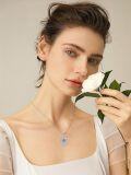 wholesale 925 Sterling Silver 925 Rose Flower Pearl Pendant Necklace: Romantic Gift for Women/Girls-0-2