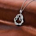 TOUPOP Sterling Silver Heart Pendant Necklace, Forever Love Jewelry Gift-0-5