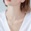 wholesale 925 Sterling Silver Yellow Daffodil Floral Cross Pendant Necklace for Women-0-6