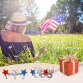 wholesale 925 Sterling Silver Star Stud Earrings - Red White Blue Patriotic  Set-0-5