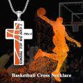 wholesale Basketball/baseball/soccer Necklace S925 Sterling Silver Sport Cross Necklace Basketball/baseball/soccer Pendant Necklace Bible Verse I Can Do All Things Sport Jewelry For Men Son Father Christmas Birthday -0-1