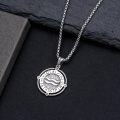 wholesale Sterling Silver Stone Zodiac Necklace 12 Constellation Horoscope Pendant-0-3