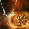 wholesale 925 Sterling Silver Austrian Crystal Zodiac Pendant Necklace - 12 Constellations Astrology s for Women-0-4