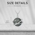 wholesale 925 Sterling Silver Planet Pendant With Gray Stone-0-2