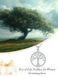 wholesale 925 Sterling Silver 925 Tree of Life Pendant with Cubic Zirconia and Chain for Women-0-3