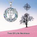 wholesale Sterling Silver Crystal Tree of Life Necklace Celtic Knot Jewelry for Women-0-2