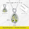 wholesale TOUPOP Valentines Day Gifts Birthstone Necklace For Women Tree Of Life Necklace Teardrop Necklace S925 Sterling Silver Infinity Love Birthday Gifts For Mom Women Girls, 18"+2" Inches -0-3