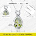 TOUPOP Sterling Silver Birthstone Tree Of Life Teardrop Infinity Necklace-0-3