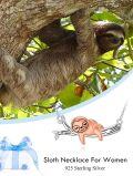 wholesale 925 Sterling Silver Sloth Pendant Necklace - Adorable Animal Charm s for Her-0-2