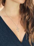 wholesale 925 Sterling Silver Dreamboat Cross Necklace with Abalone Shell Pendant for Women Christian Jewelry Confirmation Gifts Faith Religious Accessories-0-3