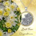 wholesale 925 Sterling Silver White Gold Plated Birthstone Flower Necklace for Women-0-1