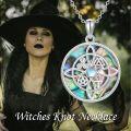 wholesale Sterling Silver Celtic Cross Witches Knot Pendant Necklace Amulet Gift-0-44