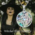 wholesale 925 Sterling Silver Moissanite Witches Knot Necklace Witch Jewelry for Women-0-44