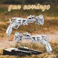 wholesale 925 Sterling Silver Gun Cufflinks with Rose Design Mens Accessories Gift Boxed-0-4