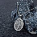 wholesale 925 Sterling Silver Virgin Mary Pendant Necklace With Rhinestones And Cross-0-3