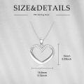 wholesale 925 Sterling Silver Open Heart Pendant with Cubic Zirconia Stones for Women-0-4