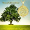 wholesale 14K Gold Sterling Silver Jade Tree of Life Necklace for Women-0-88
