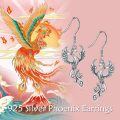 wholesale 925 Sterling Silver Vintage Phoenix Dangle Earrings for Women Gothic  Idea-0-5