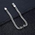 wholesale  Sterling Silver Wolf Head Cuban Chain Bracelet with Wolf Head Clasp Biker Party Jewelry Gift -0-9