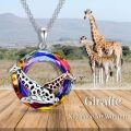 TOUPOP Sterling Silver Crystal Giraffe Necklace Gift for Women-0-2