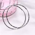 wholesale 925 Sterling Silver Hammered Texture Large Hoops 34g - Diameter 68-70 mm for Women-0-28
