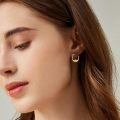 wholesale 14K Gold Skull Winged Hoop Earrings - Stylish Jewelry for Women and Girls-0-4