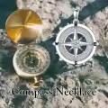 wholesale 925 Sterling Silver Moissanite Compass Pendant Necklaces Wholesale for Women and Men-0-5
