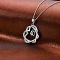 TOUPOP Sterling Silver Heart Pendant Necklace, 40th Birthday Gift for Women-0-3