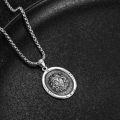 wholesale 925 Sterling Silver Leo Zodiac Lion Head Constellation Necklace S925  for Women Men-0-1
