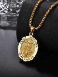 wholesale Gold-Plated 925 Sterling Silver Saint Sebastian Prayer Medal Pendant Necklace for Men & Women-0-2