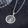 wholesale 925 Sterling Silver Guardian Angel Protection Pendant Necklace-0-1