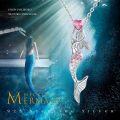 wholesale 925 Sterling Silver Pink CZ Heart Mermaid Pendant Necklaces for Women Beach Gifts-0-5
