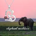wholesale 925 Sterling Silver & Natural Garnet Elephant Necklace for Women - Lucky Symbol of Strength & Good Luck - Adjustable Chain 18-20 - Ideal Gift for Her-0-1