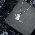 wholesale 925 Sterling Silver Bauer Ice Hockey Stick Pendant Necklace  for Men-0-3