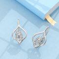 wholesale 925 Sterling Silver Teardrop Mother Daughter Heart Leverback Earrings-0-3