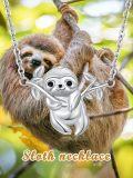 wholesale 925 Sterling Silver Sloth Charm Necklace for Women - Animal -0-5