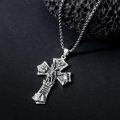 wholesale 925 Sterling Silver St Michael Cross Pendant Necklace Wholesale Religious Gift-0-4