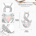 wholesale 925 Sterling Silver Opal Heart Angel Wing Infinity Love Forever Necklace-0-2