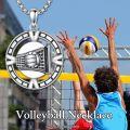 wholesale 925 Sterling Silver Volleyball Pendant Necklace Sporty Charm Gift for Him Her-0-1